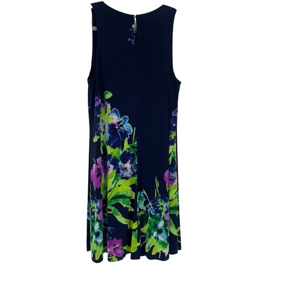 Lauren Ralph Lauren Dresses & Skirts - Lauren Ralph Lauren A-Line Shift Fit & Flare Dress Blue Floral Dark Romance